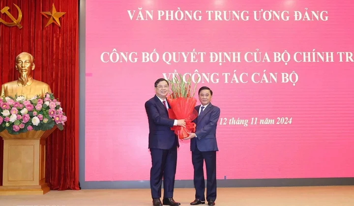 Bí thư Tỉnh ủy Nam Định giữ chức Phó Chánh Văn phòng Trung ương Đảng