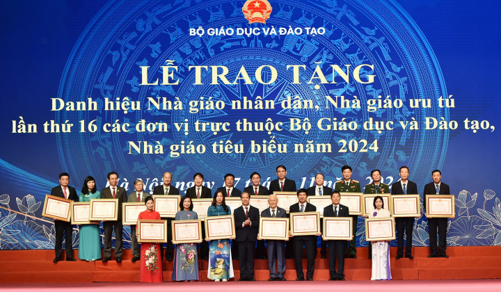 Tôn vinh các Nhà giáo Nhân dân, Nhà giáo Ưu tú và Nhà giáo tiêu biểu năm 2024