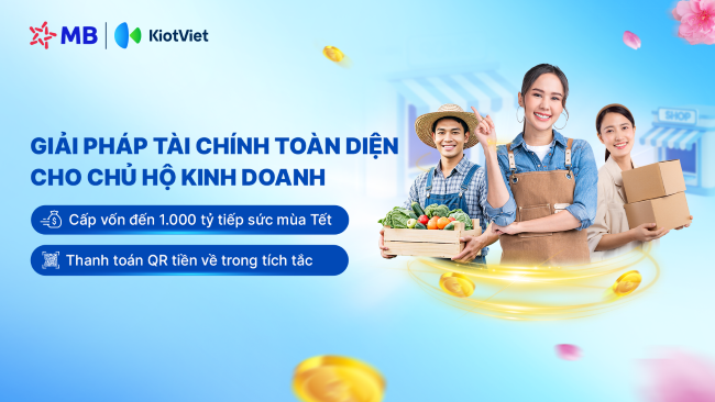 MB cùng KiotViet đem lại giải pháp tài chính toàn diện tiếp sức cho hộ kinh doanh mùa Tết 2025