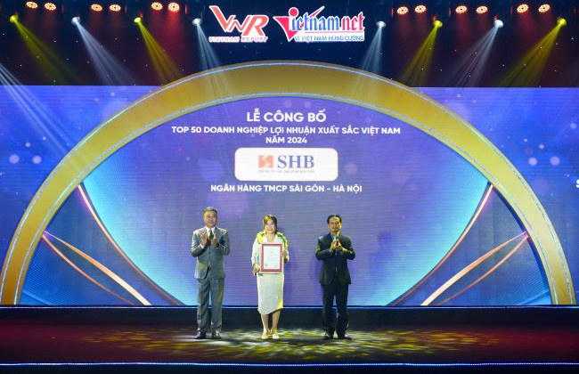 5 năm liên tiếp, SHB trong TOP 50 doanh nghiệp lợi nhuận xuất sắc Việt Nam