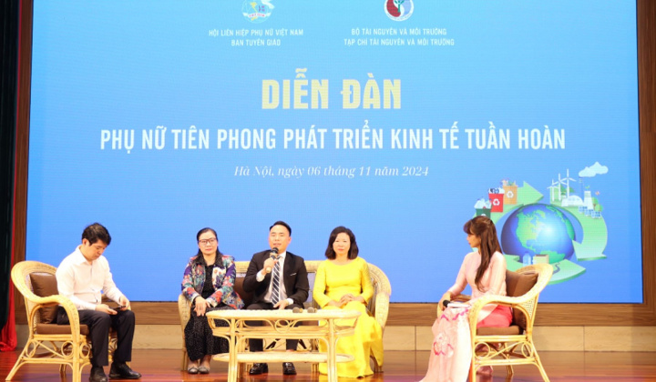 Diễn đàn "Phụ nữ tiên phong phát triển kinh tế tuần hoàn"
