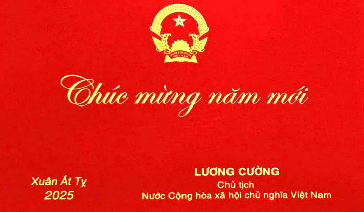 Chủ tịch nước gửi thiếp chúc mừng năm mới 2025