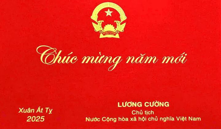 Chủ tịch nước gửi thiếp chúc mừng năm mới 2025