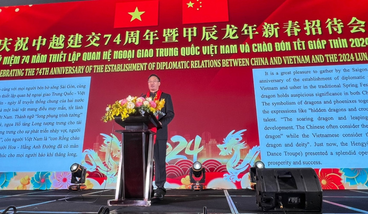 Kỷ niệm 74 năm quan hệ ngoại giao Việt Nam-Trung Quốc và chào đón Tết Giáp Thìn 2024