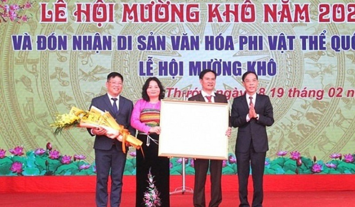 Thanh Hóa: Đón nhận Di sản văn hóa phi vật thể Quốc gia Lễ hội Mường Khô
