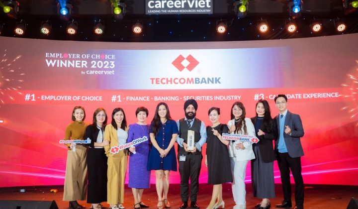 Techcombank 3 năm liên tiếp dẫn đầu “Top 1 Nhà tuyển dụng được yêu thích nhất”