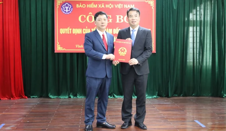Bổ nhiệm ông Nguyễn Duy Phương làm Giám đốc Bảo hiểm xã hội tỉnh Vĩnh Phúc