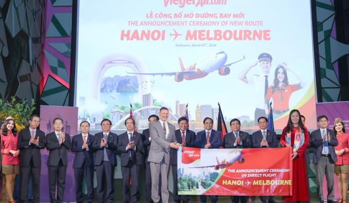 Vietjet công bố đường bay Melbourne – Hà Nội tại Diễn đàn Doanh nghiệp Việt Nam – Australia 2024