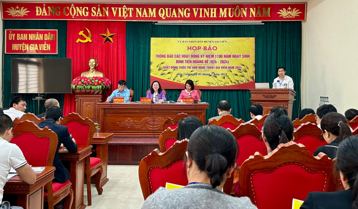 Huyện Gia Viễn (Ninh Bình) tổ chức họp báo thông tin về hoạt động kỷ niệm 1100 năm ngày sinh Đinh Tiên Hoàng Đế