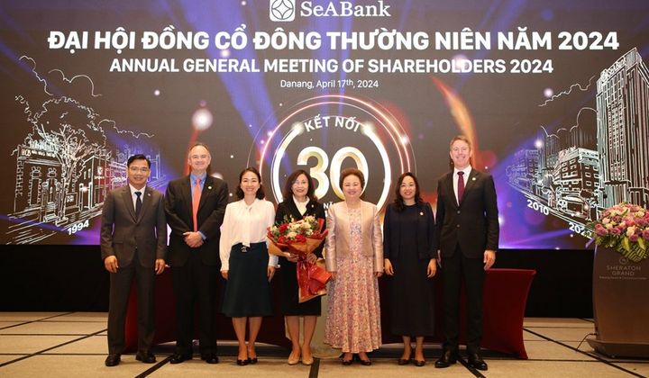 Đại hội đồng cổ đông thường niên 2024: SeABank đặt mục tiêu tăng trưởng 28%, tăng vốn điều lệ lên 30.000 tỷ đồng