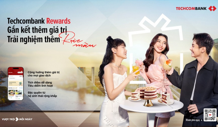Techcombank Rewards: “Bật” là tặng