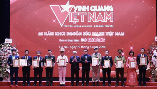 Vinh quang Việt Nam năm 2024: Tôn vinh 20 điển hình tiên tiến tiêu biểu