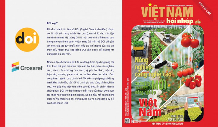 Tạp chí Việt Nam Hội nhập chính thức được cấp mã định danh quốc tế DOI (Direct Object Identifier)