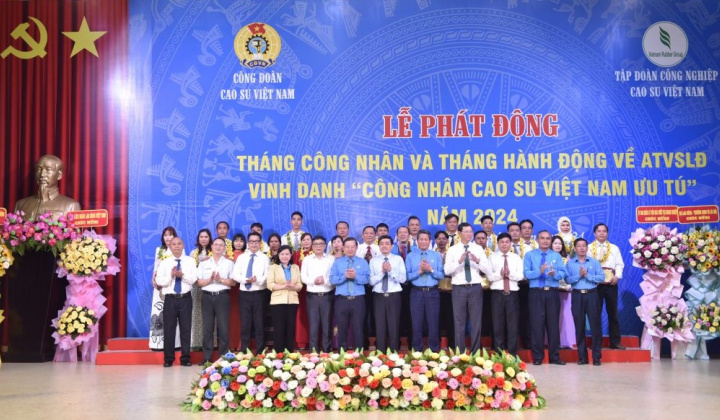 Vinh danh 233 Công nhân Cao su Việt Nam ưu tú