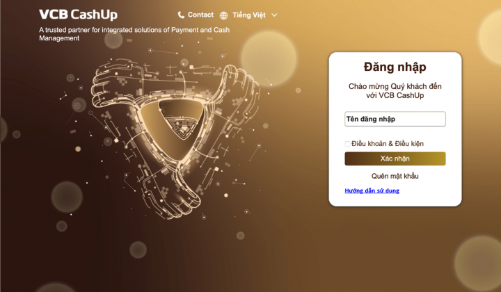 VCB CashUp - Giải pháp quản lý dòng tiền toàn diện dành cho hệ sinh thái của doanh nghiệp