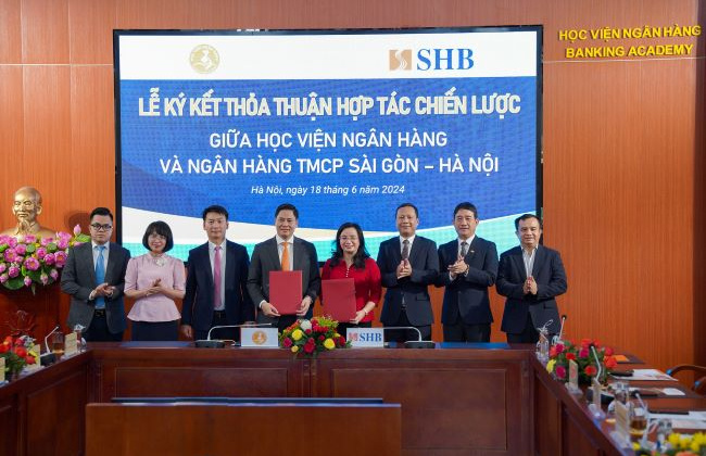 SHB và Học viện Ngân hàng hợp tác toàn diện phát triển nguồn nhân lực chất lượng cao