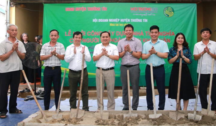 Xây dựng nhà tình nghĩa cho hộ gia đình khó khăn tại huyện Thường Tín