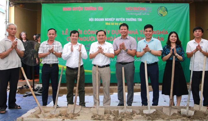 Xây dựng nhà tình nghĩa cho hộ gia đình khó khăn tại huyện Thường Tín