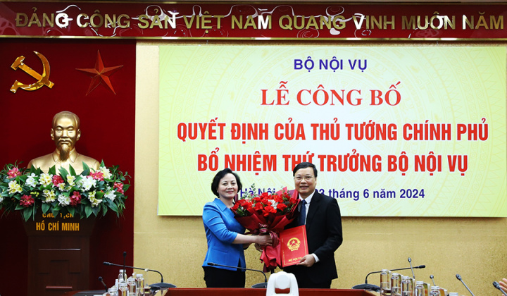 Điều động, bổ nhiệm đồng chí Trương Hải Long giữ chức vụ Thứ trưởng Bộ Nội vụ