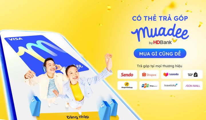Trúng vàng cực nhàn với thẻ trả góp Muadee by HDBank