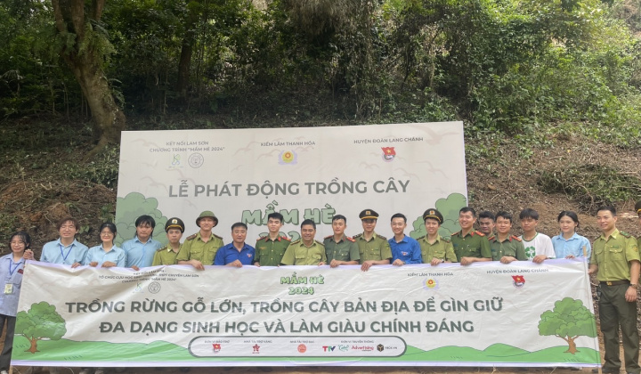 Hành trình thiện nguyện phối hợp trồng cây lâm nghiệp làm cảnh và cây bản địa quí hiếm trên địa bàn huyện Lang Chánh