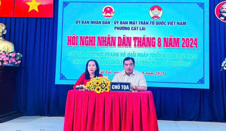 Hội nghị Nhân dân tháng 8 tại Phường Cát Lái: Tìm giải pháp cải thiện công tác vệ sinh môi trường