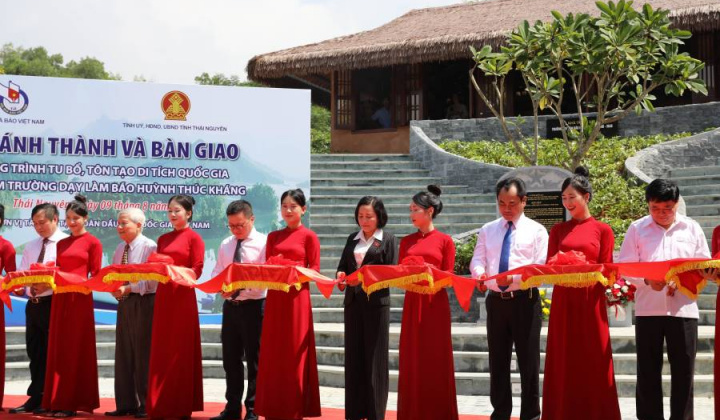 Thái Nguyên: Khánh thành và bàn giao công trình tu bổ, tôn tạo Di tích lịch sử Quốc gia Trường dạy làm báo Huỳnh Thúc Kháng