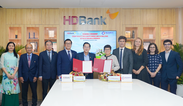 Proparco nâng mức tài trợ cho HDBank lên 100 triệu USD, mục tiêu phát triển bền vững