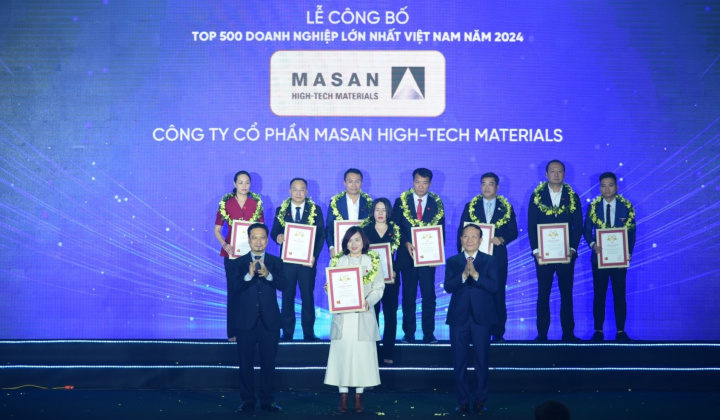 Masan High-Tech Materials ghi danh trong Bảng xếp hạng “Top 500 Doanh nghiệp lớn nhất Việt Nam năm 2024”