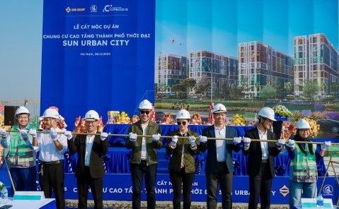 Sun Group cất nóc tòa căn hộ đầu tiên tại đô thị nghỉ dưỡng Hà Nam