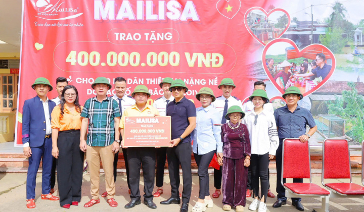 Thẩm mỹ viện Mailisa lan tỏa yêu thương đến bà con vùng lũ xã Lam Thành, Nghệ An