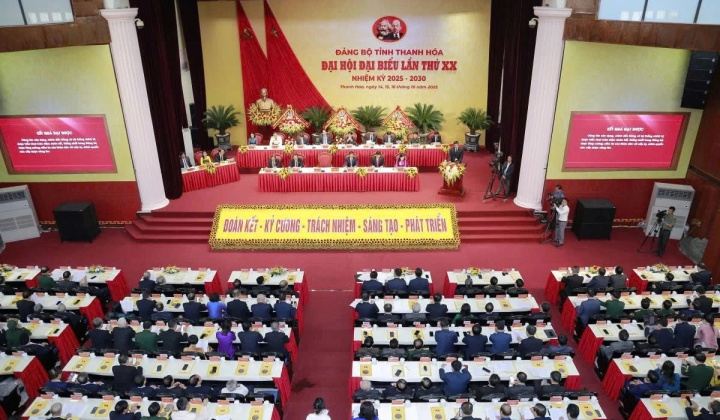 Thanh Hóa: Khai mạc Đại hội đại biểu Đảng bộ tỉnh lần thứ XX, nhiệm kỳ 2025 - 2030