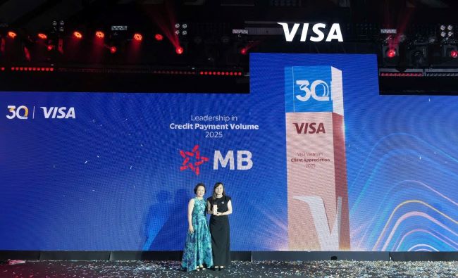 MB nhận bốn giải thưởng danh giá từ Visa