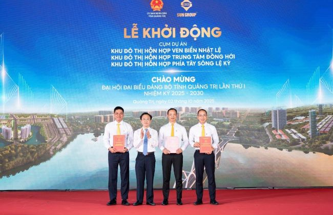 Quảng Trị “bấm nút” khởi động 3 dự án hơn 38 nghìn tỷ đồng của Sun Group