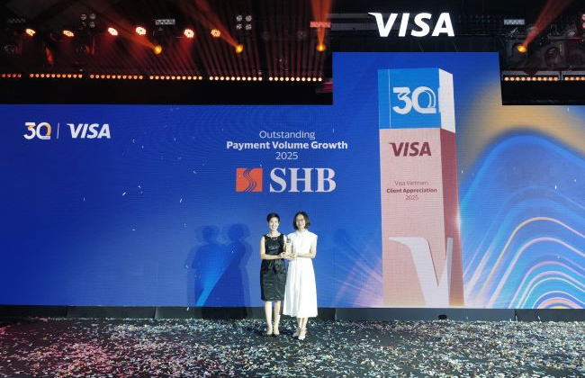 SHB lần thứ hai được VISA vinh danh “Ngôi sao tăng trưởng thẻ năm 2025”