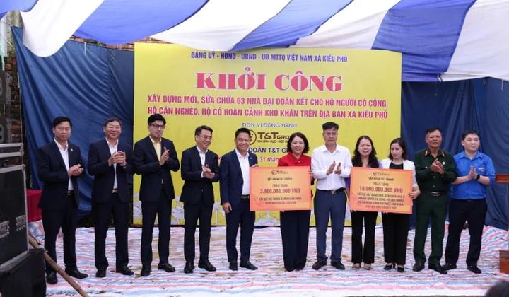 T&T Group tài trợ 13 tỷ đồng xây Nhà Đại đoàn kết và hệ thống camera an ninh tại xã Kiều Phú - Hà Nội