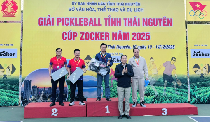 Giải Pickleball Thái Nguyên – Cúp Zocker 2025: Trường Cao đẳng Thái Nguyên gây ấn tượng