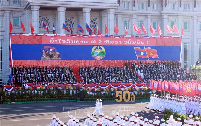 Cộng hòa Dân chủ Nhân dân Lào kỷ niệm trọng thể 50 năm Quốc khánh