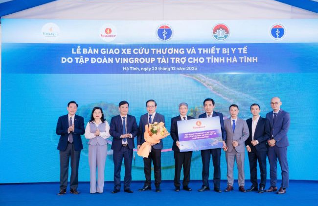 Vingroup hỗ trợ Hà Tĩnh chuẩn hóa cấp cứu ngoại viện từ phương tiện đến con người