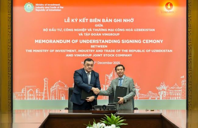 Vingroup hợp tác chiến lược với chính phủ Uzbekistan, mở ra cơ hội dầu tư quy mô lớn tại Trung Á