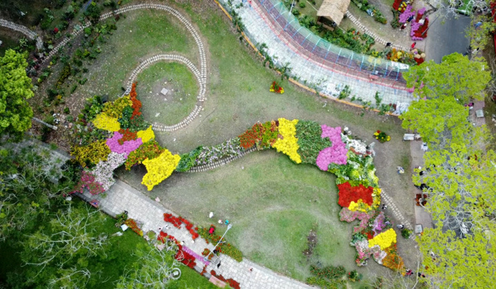 Sa Đéc xác lập kỷ lục Bản đồ Việt Nam tạo hình từ 1.000 giống hoa kiểng