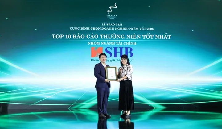 Lần thứ 5, SHB được vinh danh trong TOP 10 doanh nghiệp có Báo cáo thường niên tốt nhất