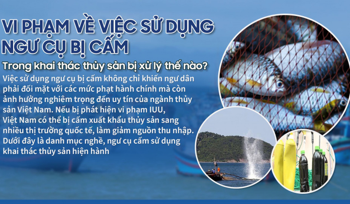 Vi phạm về việc sử dụng ngư cụ bị cấm
