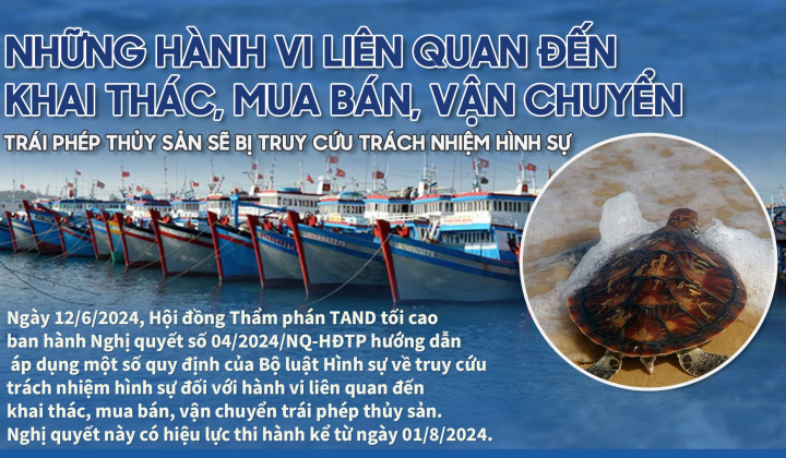 Những hành vi liên quan đến khai thác, mua bán, vận chuyển thủy sản