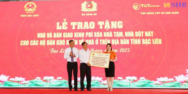 T&T Group và Ngân hàng SHB xây 700 căn nhà cho người nghèo Bạc Liêu