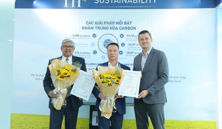 Hai công ty chủ lực của Tập đoàn TH đạt chứng nhận trung hoà carbon quốc tế