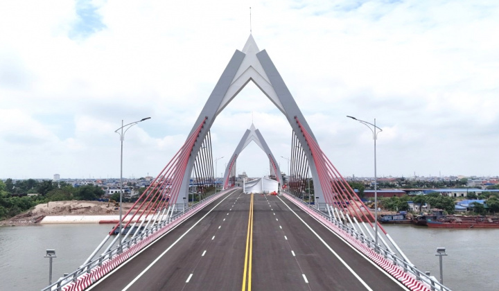 Nam Định: Cầu Thiên Trường chính thức nối nhịp đôi bờ