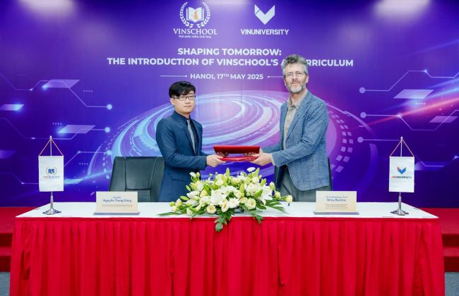 Vinschool triển khai Chương trình giáo dục Trí tuệ Nhân tạo toàn diện từ mầm non đến lớp 12