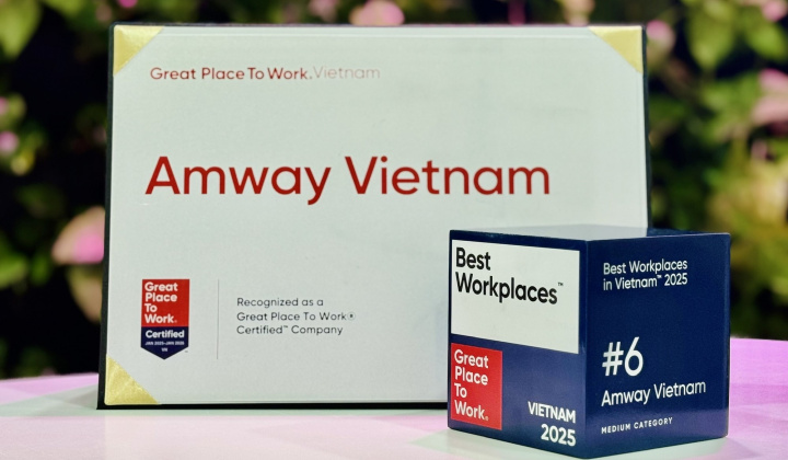 Amway Việt Nam đứng Top 6 'Nơi làm việc xuất sắc hàng đầu Việt Nam 2025'