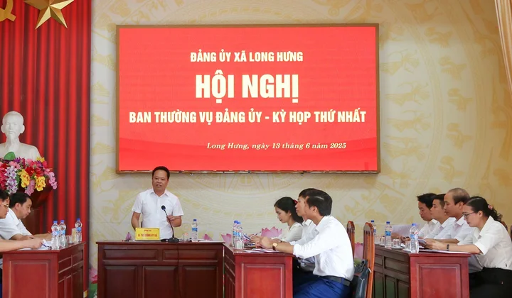 Hưng Hà tổ chức diễn tập mô hình hoạt động chính quyền cấp xã mới tại xã Long Hưng